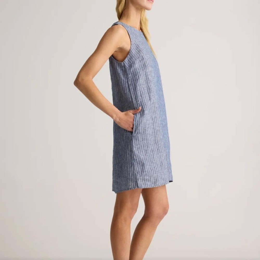 Quince 100% European Linen Tank Mini Dress Chambray Size XS - Picture 5 of 7